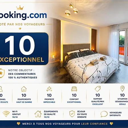 2 - Terrasse, Parking Gratuit & Climatisation Appartement